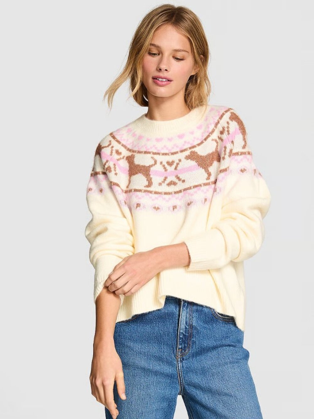 PINK Not Your Boyfriend’s Boxy Sweater | Fair Isle Knit